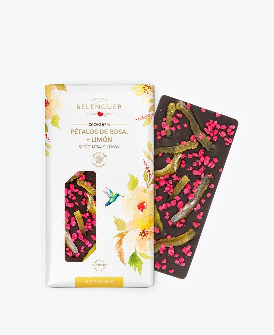 CHOCOLATE LIMÓN Y PÉTALOS DE ROSA