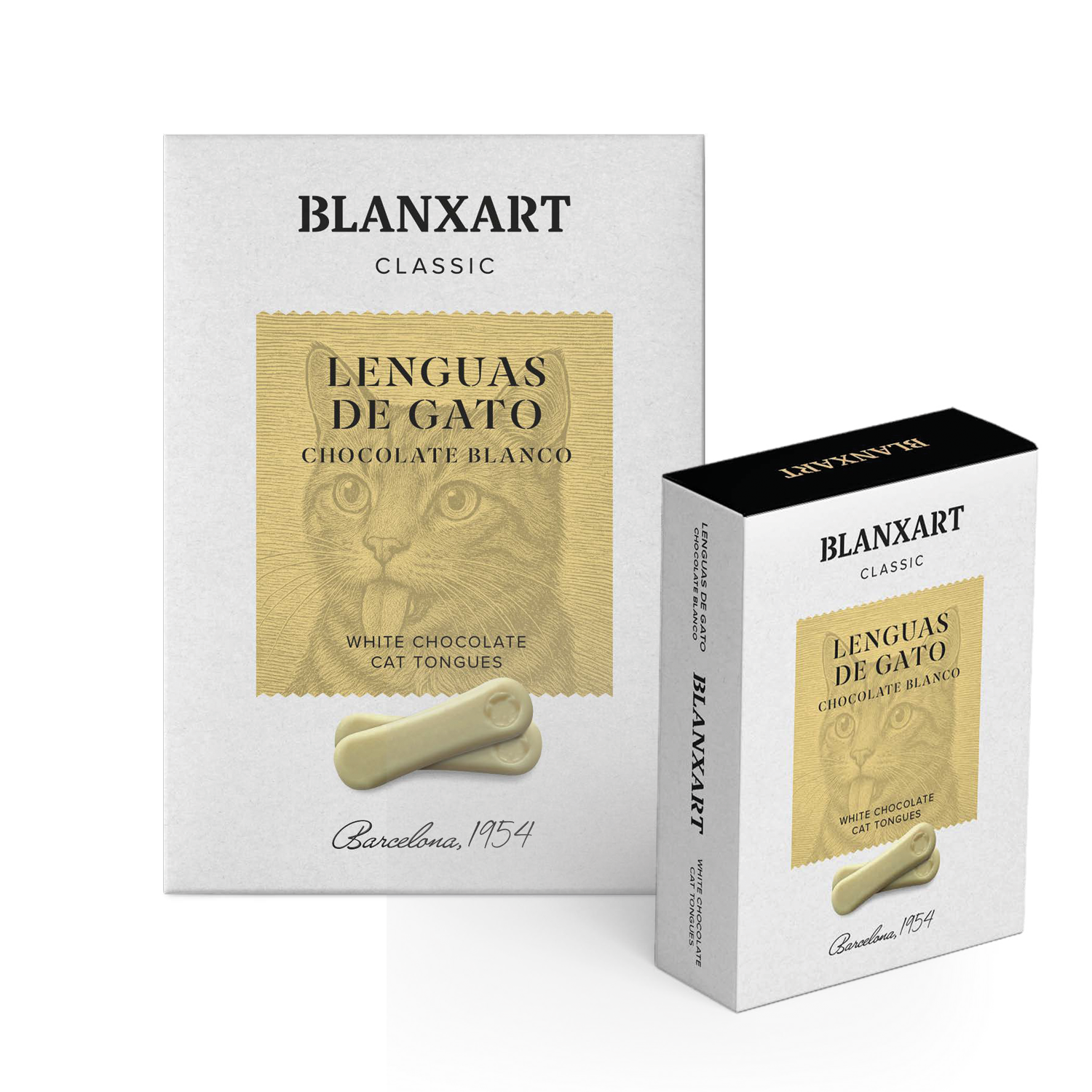 lenguas de chocolate blanco