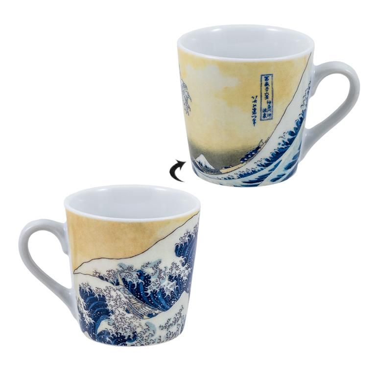 LA GRAN OLA DE KANAGAWA (DOS TAZAS CON PLATO) - Imagen 2
